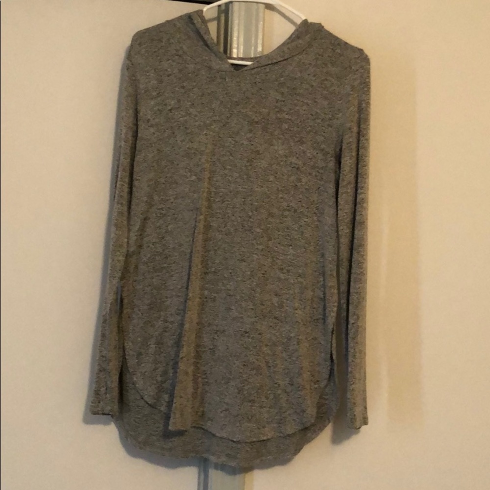 Lightweight Grey Hoodie with slits